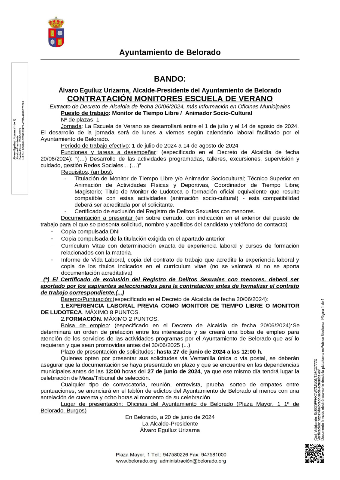 Contratación Monitor